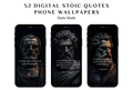 52 fondos de pantalla del teléfono con citas estoicas - Modo oscuro - Digital