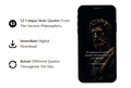 52 Stoic Quotes Phone Wallpapers - Dark Mode - Digital